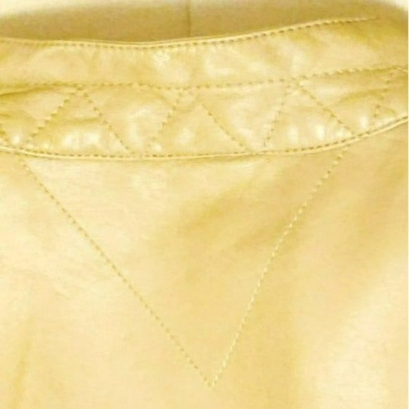 Black Rivet GIII Apparel Women's Large Tan Vegan Leather Motorcycle Jacket - Picture 11 of 12